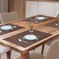 CK Home Vinyl Placemats (18" x 12") Set of 4, Brown Basketweave Table Mats for Indoor or Outdoor, Washable.