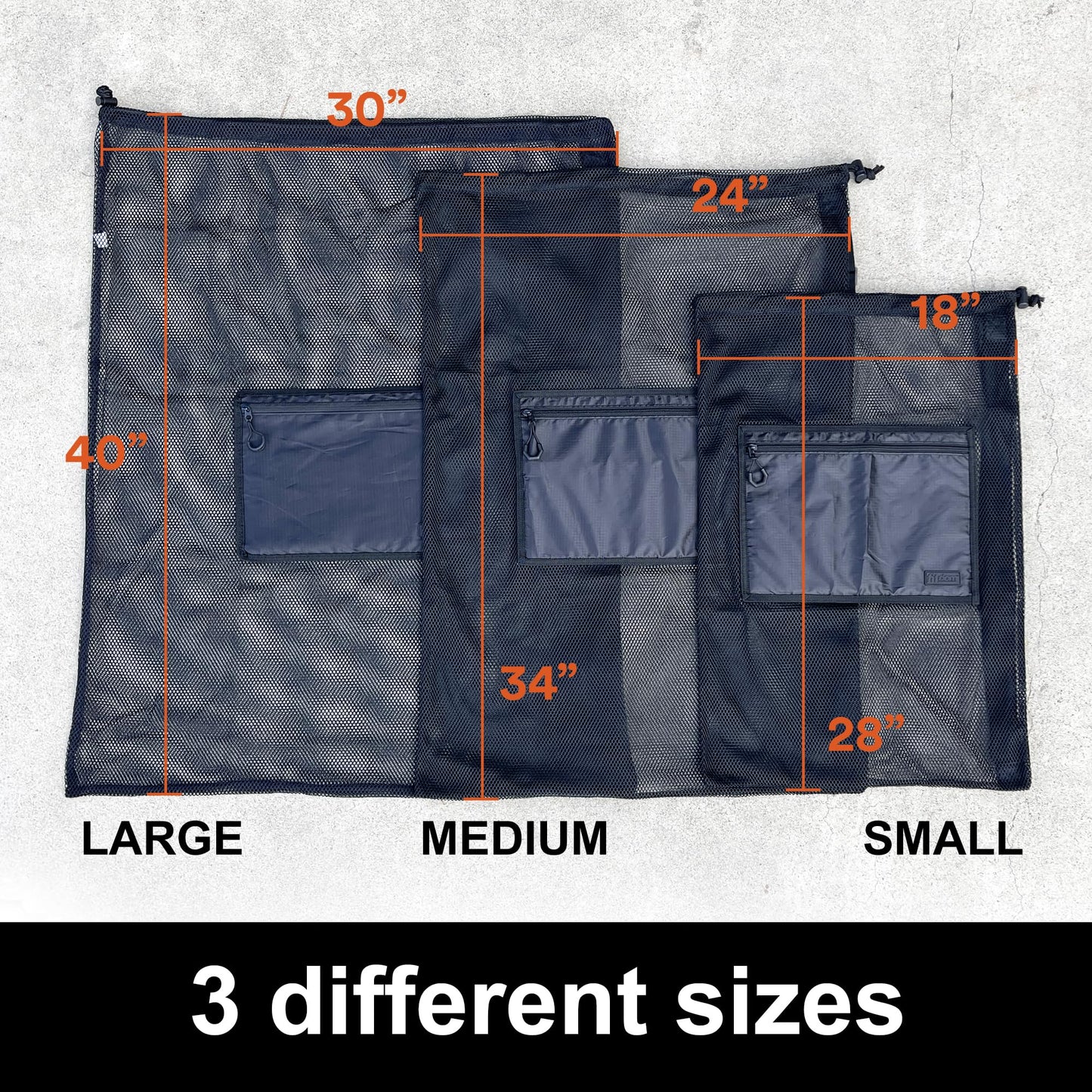 Fitdom Extra Large Heavy Duty Mesh Bag. Best for Soccer Ball, Water Sports, Beach Cloth, Swimming Gears. Adjustable Shoulder Strap. Secure Side Pocket