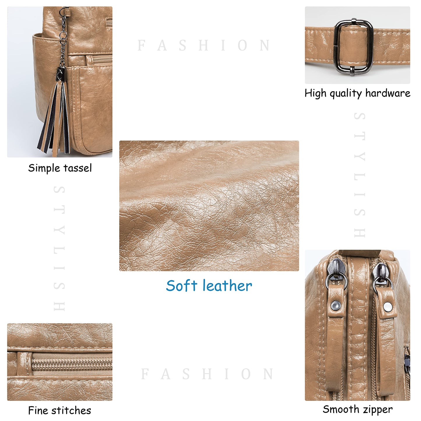 VOLGANIK ROCK Purses for Women Soft PU Leather Shoulder Bag Ladies Crossbody Purse and handbags Lightweight Pocketbook