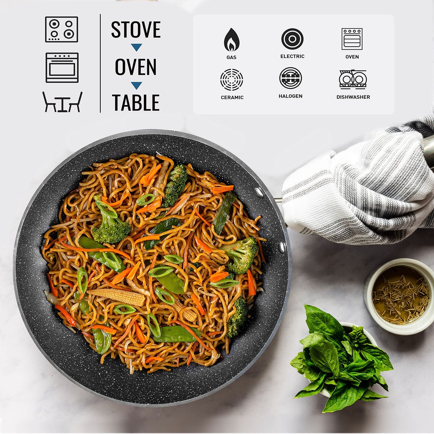 Granitestone Red Pots and Pans Set Nonstick, 20 Pc Kitchen Cookware Set & Bakeware Set with Mineral & Diamond Coating, Long Lasting Nonstick, Ultra Durable, Oven and Dishwasher Safe, 100% Toxin Free