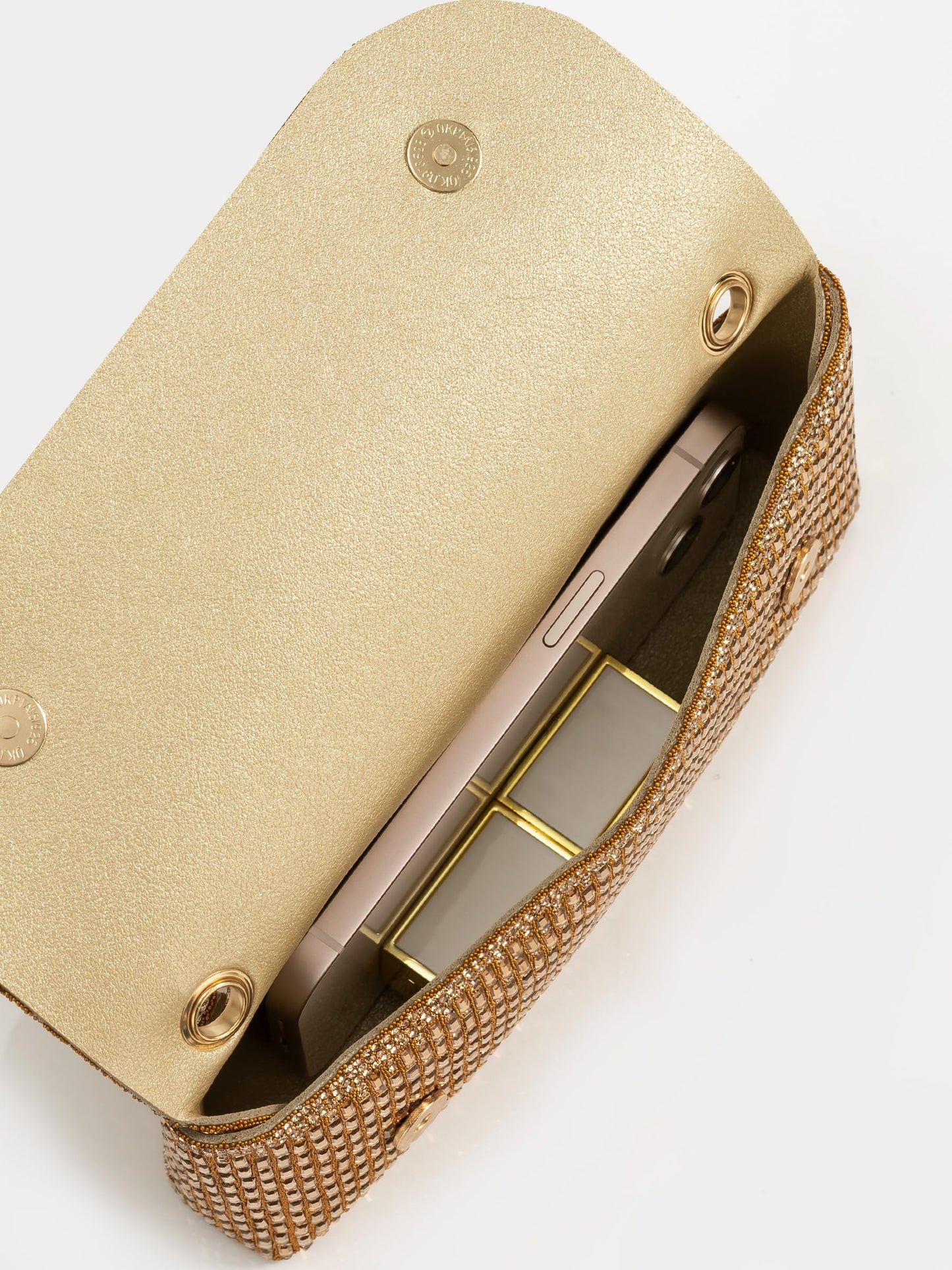 Coucoland Clutch Purses for Women, Formal Evening Bags with Glitter Rhinestones Party Shoulder Bag Wedding Cocktail Prom (Gold)