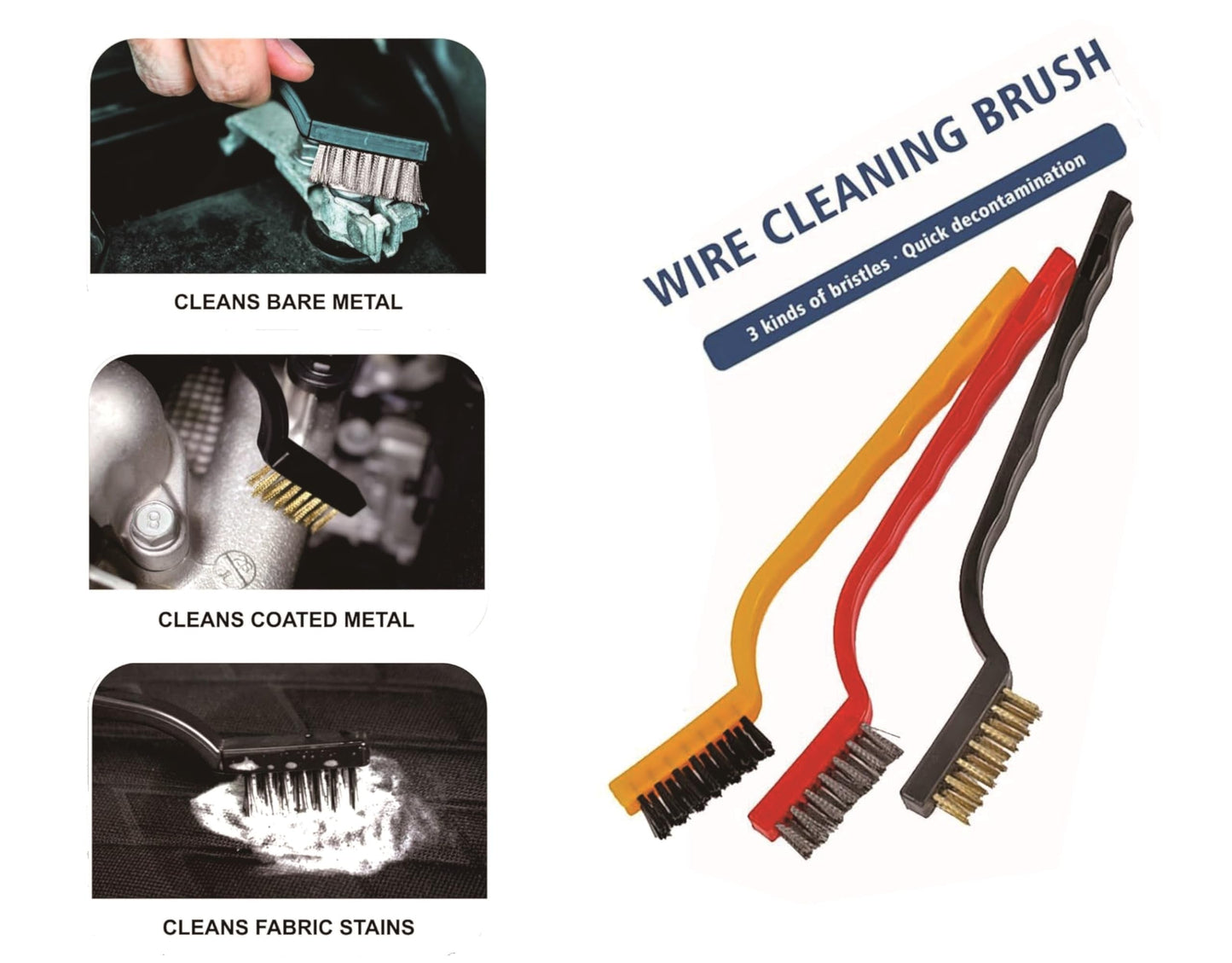 LVSENLIN 10pcs Auto Car Detailing Brush Set,Car Interior Cleaning Kit,Including 5pcs Car Detailing Brushes, 3pcs Wire Brush and 2pcs Different Soft Bristle dusting Brush for car Interior.