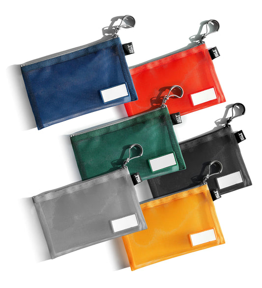 Set & Done Mesh Makeup Zipper Pouch for Office or Travel Accessories- Organizers for Small Items Makeup Lipstick, Toiletries (8 Pieces - Multicolor)