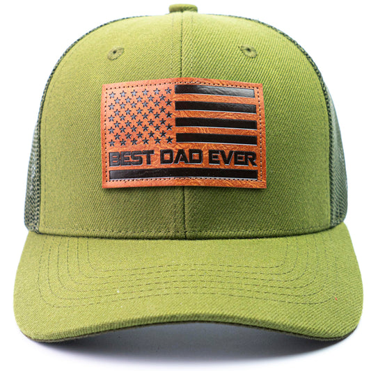 Best Dad Ever American Flag Hat, Dad Hat Fathers Day Birthday Gifts for Dad Papa from Daughter Son Black Cap