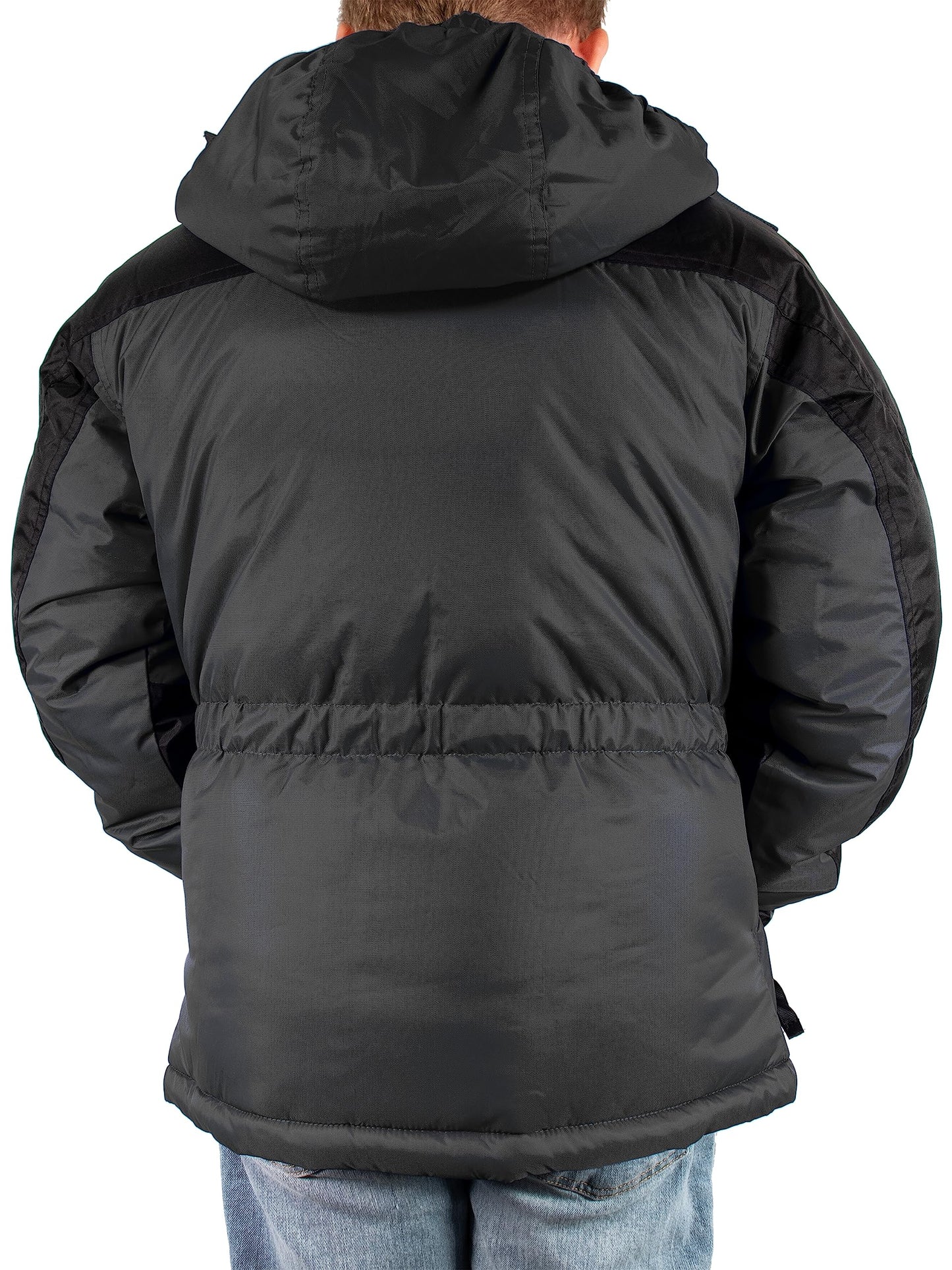 Freeze Defense Boys 3in1 Winter Coat Jacket Warm Parka w/Insulated Snow Vest (7-8, Gray)