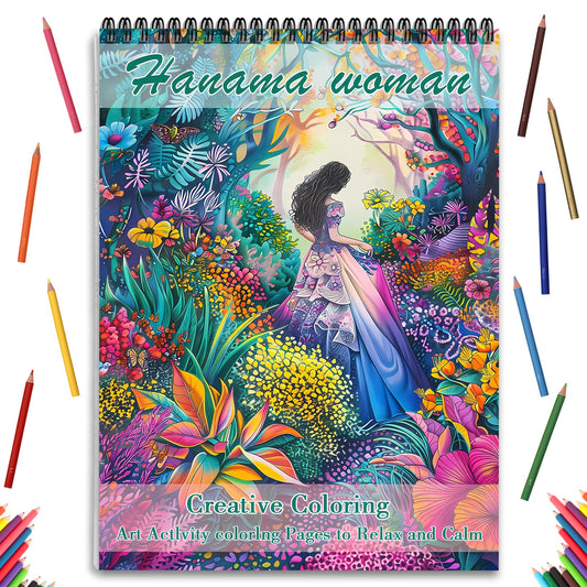Anxiety Coloring Book for Adults, Coloring Book for Adults Relaxation, 24 Pages Coloring Books for Women Stress Relief, Spiral Bound Page Printed Single-Sided, Mindfulness Gifts for Women to Relax