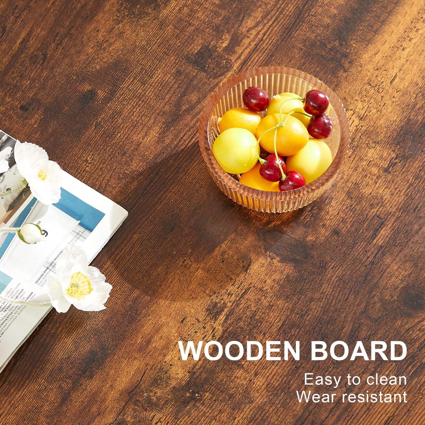 VECELO Wood Lift Top Coffee Table with Hidden Compartment and Storage Shelf for Living Room/Office Reception, Rising Tabletop, Brown