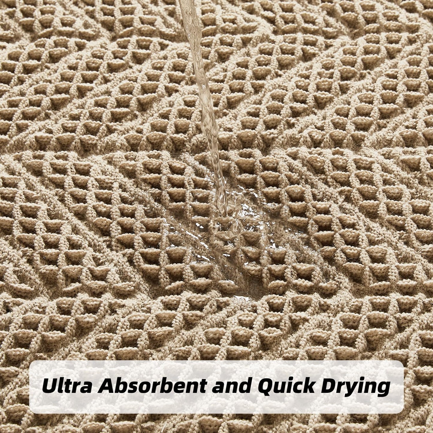 BULULOM Bathroom Runner Rug Super Absorbent Non Slip Long Bath Mat Machine Washable Boho Bathroom Rugs Quick Dry Rug Runners for Hallway Bedroom Laundry Room,Brown, 2'x 6'(24" x 72")