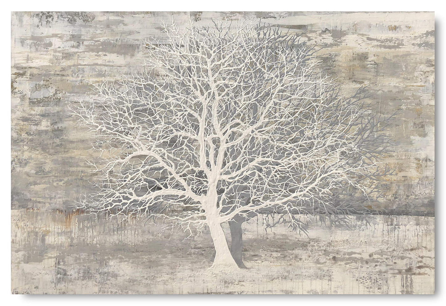 Yihui Arts Abstract Trees Painting Canvas Prints Wall Art Decor Framed - Large Modern Giclee Art Print on Canvas Ready to Hang for Home and Office Wall Decoration with Textured Boho