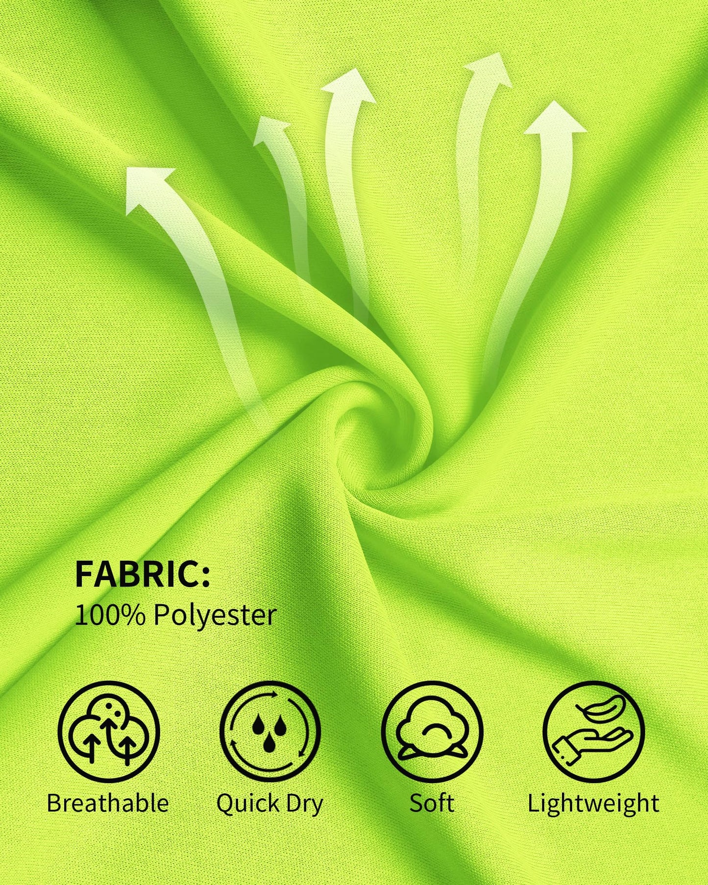 QBK 2T to Youth Neon Shirt Kids UPF 50+ Dry Fit Athletic Short Sleeve Rash Guard T Shirts for Boys Girls Sports Undershirt (Yellow L)