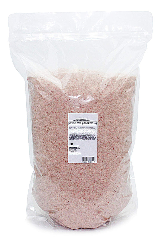 IndusClassic Kosher Pure Natural Halall Unprocessed Himalayan Edible Pink Cooking Sea Salt --- 20 lbs Fine Grain 0.5~1mm