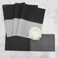 HeloHo Placemats Set of 6 Black and White Placemats Heat-Resistant Washable Vinyl Woven Table Mats Wipeable Placemat for Kitchen Dining Table Decoration Indoor Outdoor