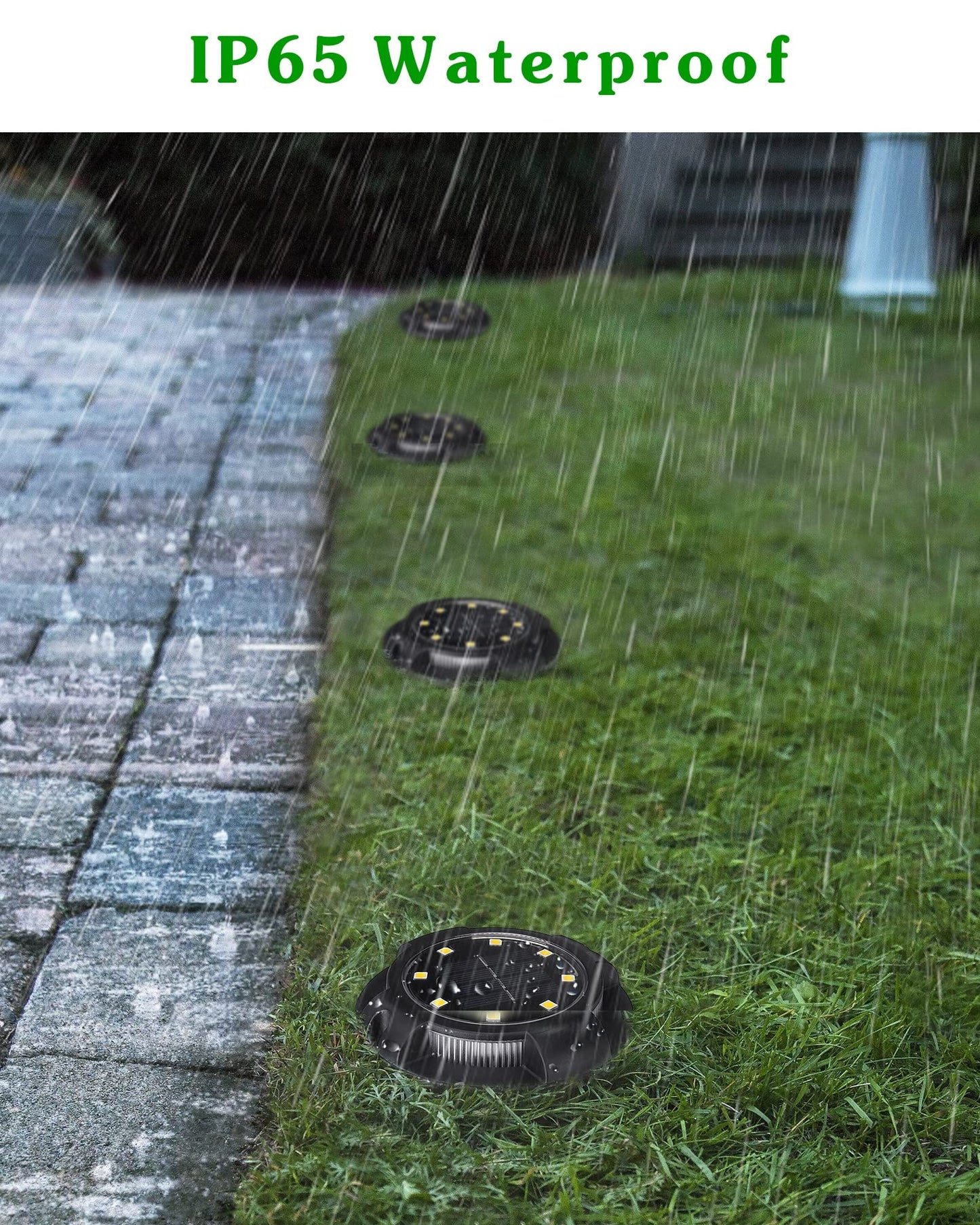 Biling Solar Pathway Lights Outdoor Uplight Sidelight, 12 Packs Blue Bright Solar Ground Lights Waterproof for Yard Walkway Garden Halloween Decorations