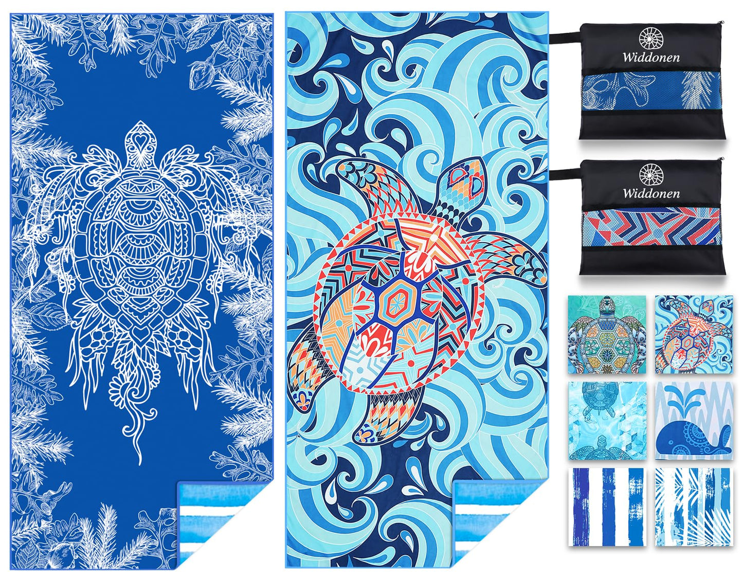 Microfiber Thin Lightweight Beach Towel Sand Free Quick Dry Absorbent Compact Towels for Swimming Pool Camping Beach Accessories Large Easy Pack Travel Things for Vacation Essentials Adult Gift