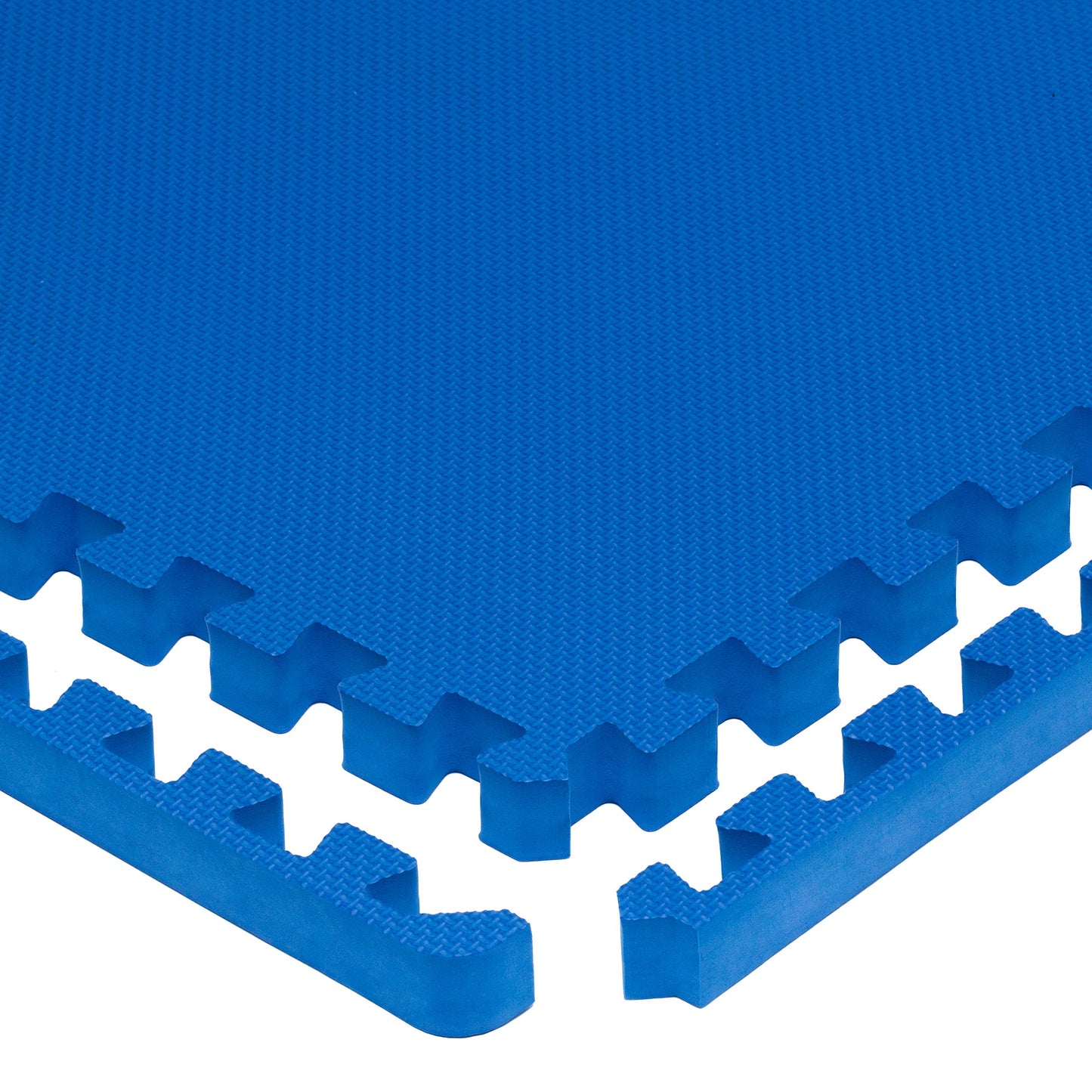 ProsourceFit Extra Thick Puzzle Exercise Mat , EVA Foam Interlocking Tiles for Protective, Cushioned Workout Flooring for Home and Gym Equipment, Blue - 1 inch - 24 Sq Ft - 6 Tiles