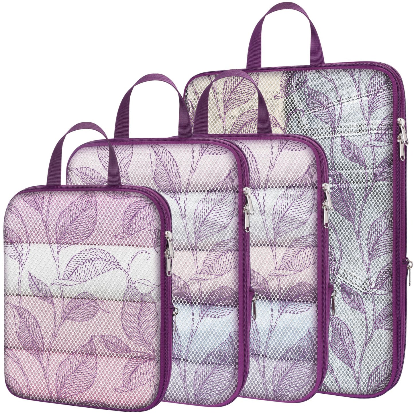 Cambond Compression Packing Cubes for Travel Women - Travel Bags Luggage Organizers Travel Essentials Compression Cubes for Travel Carry on Suitcases