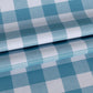sancua Checkered Vinyl Rectangle Tablecloth, 60 x 102 Inch, 100% Waterproof Oil Proof Spill Proof PVC Table Cloth, Wipe Clean Table Cover for Dining Tables, Buffet Parties, Teal and White