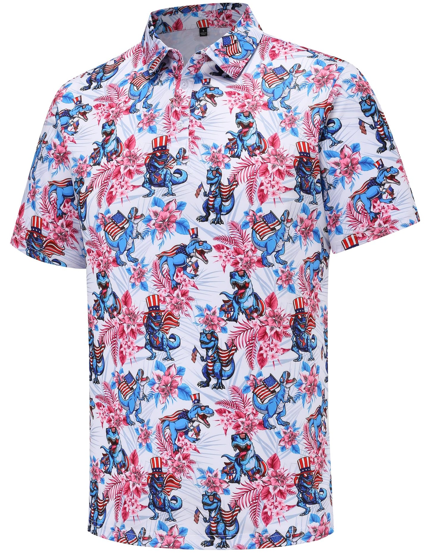 Mens Golf Polo Shirts Short Sleeve Dry Fit Performance Moisture Wicking Casual Funny Golf Polo Shirts for Men