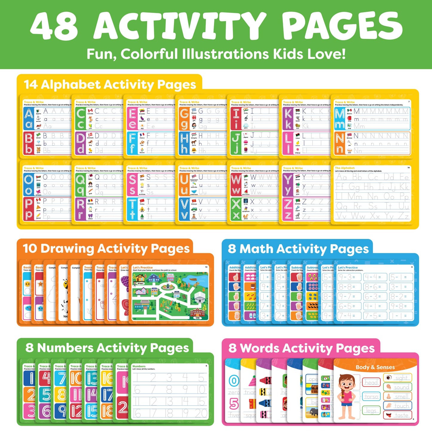 Magic Grooved Writing Practice for Kids - Grooved Handwriting Practice for Kids 5-7 8-10- Magic Copybooks for Kids Letter Tracing Books for Ages 3-5 - Preschool Learning Activities - Summer Toys