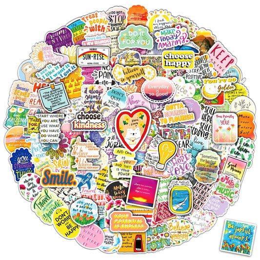 300PCS Motivational Sticker, Inspirational Words Stickers for Teens Adults Students Teacher Employees Vinyl Encouraging Positive Affirmation Stickers for Water Bottles Laptop Decals Scrapbook Journal