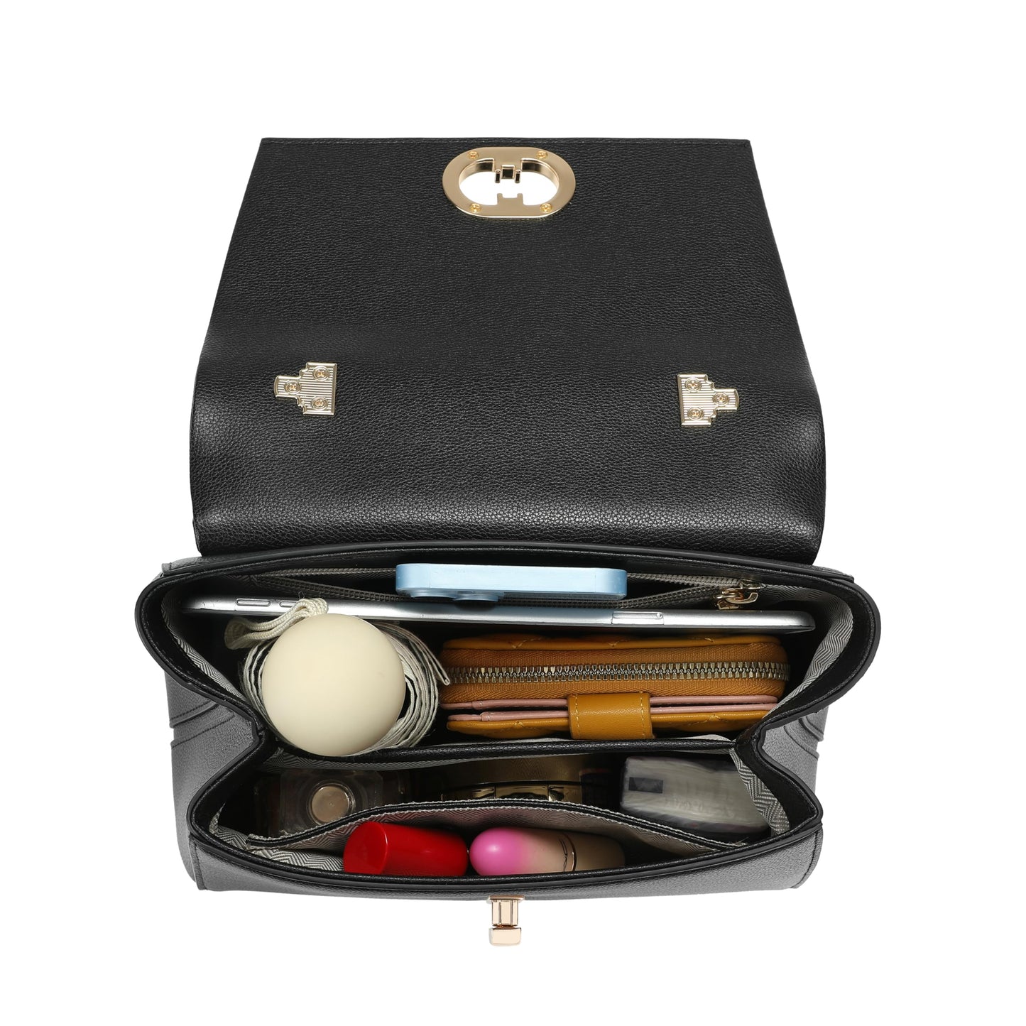 Top Handle Bag Leather Satchel Bags for Women Luxury Designer Business Crossbody Work Purse with Multiple Internal Pockets