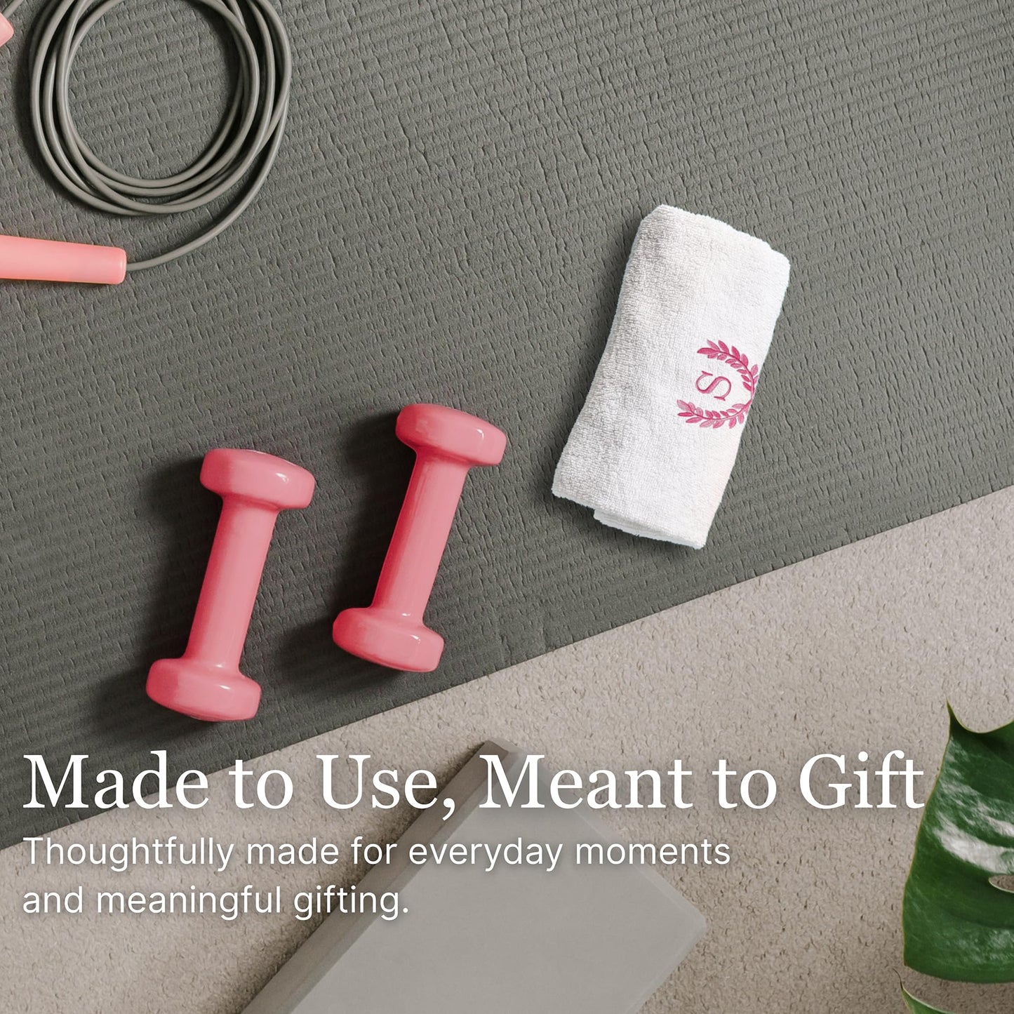 Decorative and Monogrammed Hand Towels for Bathroom Kitchen Makeup | Personalized Gift for Wedding-Bridal | Roman Font Custom Luxury Turkish Towel | Spa Collection, Oversized, 16 X 30 Inch, Set of 2