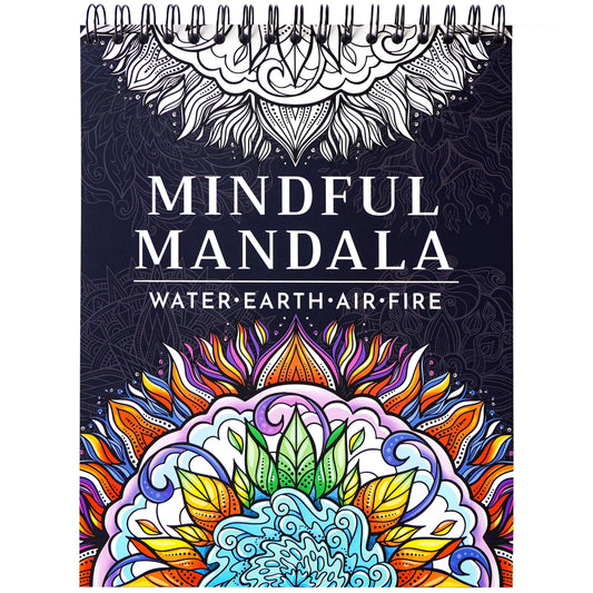 RYVE Mandala Coloring Book for Adults – 50 Unique Mandalas for Relaxation & Stress Relief – Adult Coloring Books Spiral Bound, Adult Coloring Books for Women & Men Mindfulness Coloring Book for Adults