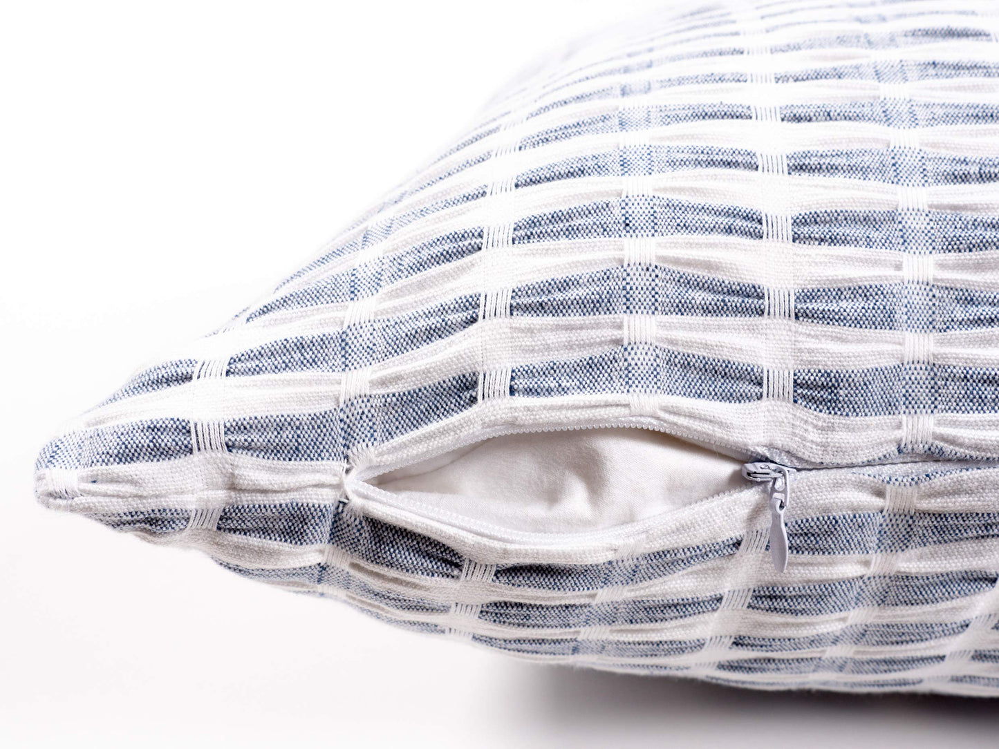 KAF Home Pleated Please Pillow Cover, Set of 2, 20 by 20 Inches, Navy