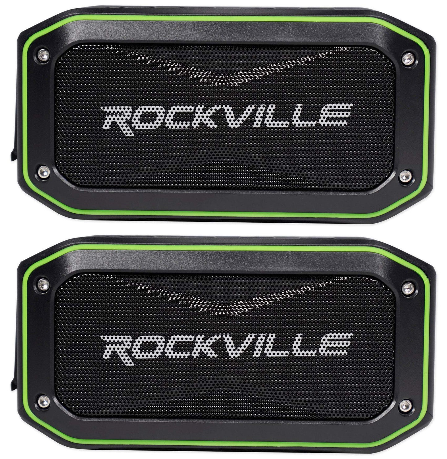 Rockville (2) Rock Anywhere Waterproof Portable Bluetooth Speakers+TWS Linking