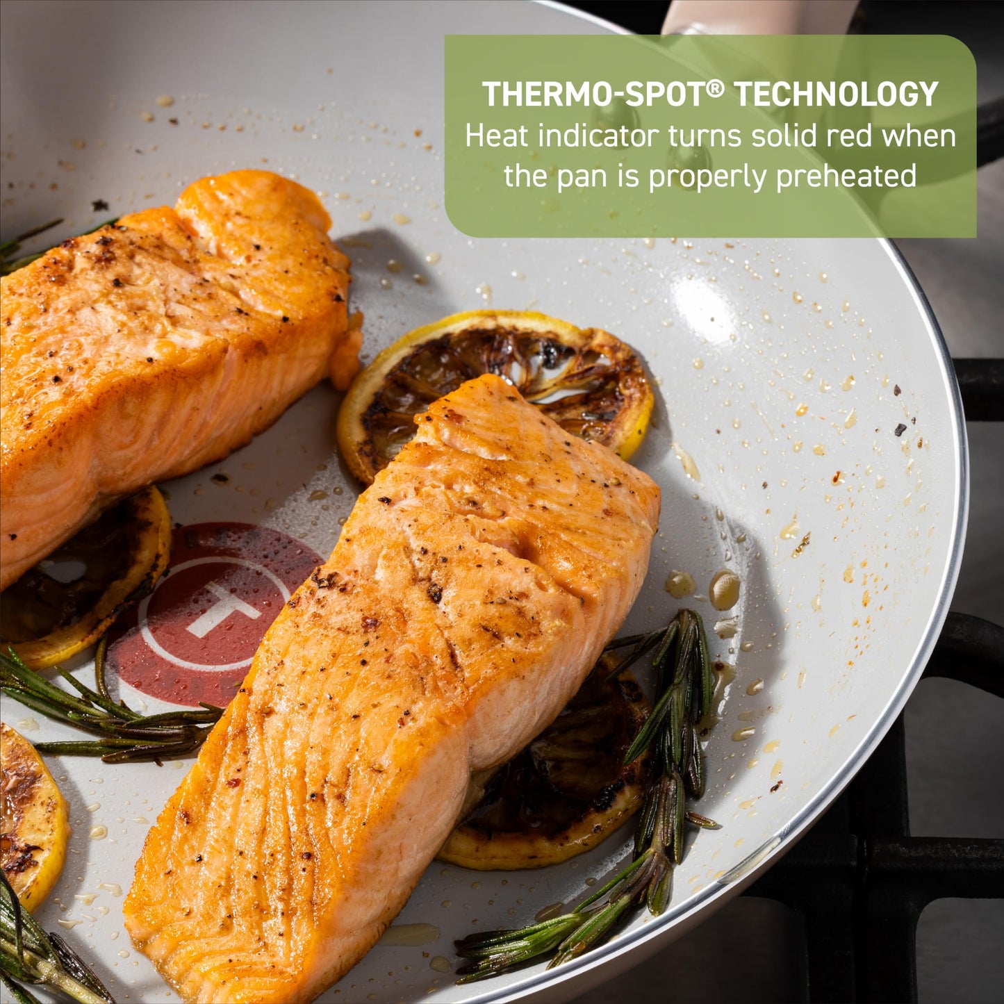 T-Fal Refresh Ceramic Nonstick Cookware Set, 20-Piece, Made without PFOA and PTFE, Oven and Broiler Safe up to 350°F, Includes Stockpot, Griddle, Frying Pans, and Utensils, Pots and Pans, Moon Grey