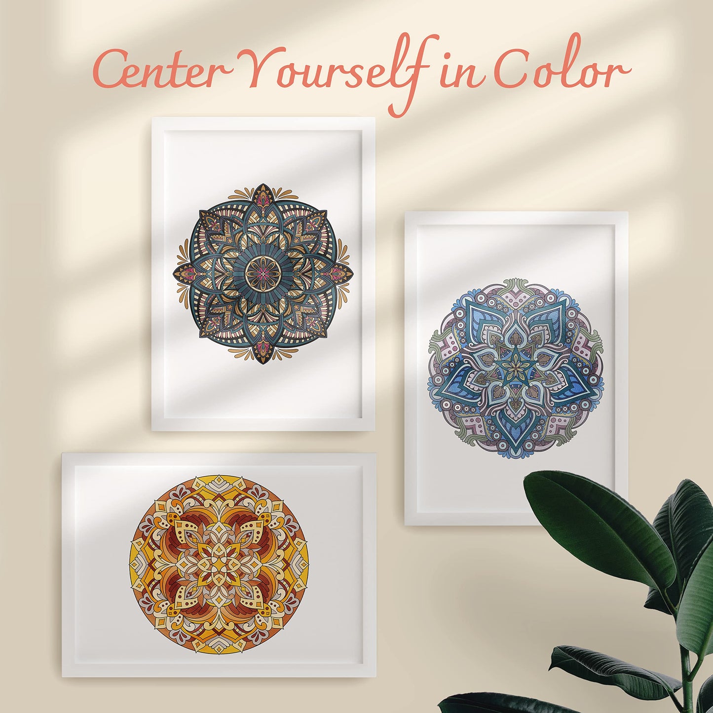 ColorIt Mandalas Volume VI Spiral Bound Adult Coloring Book with 50 Mandala Patterns for Relaxation and Stress Relief - Includes Perforated Pages, Thick Paper, Hardback Covers, and Blotter Page