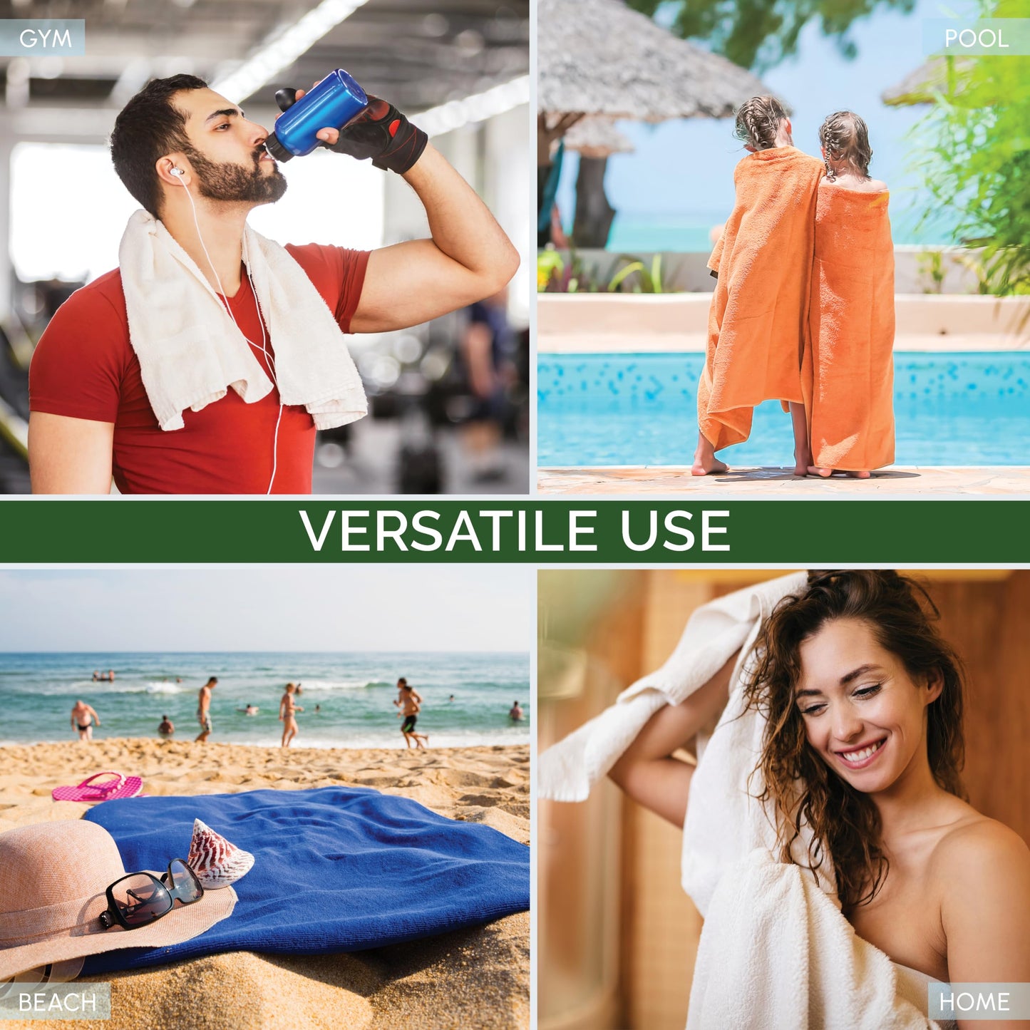 Elegant Comfort 100% Turkish Cotton Corduroy Ribbed Luxury Bath Towels 6-Piece Set, Premium Feel - Quick Dry, Highly Absorbent, Contains 2 Bath Towels, 2 Hand Towels, and 2 Washcloths, Ivory