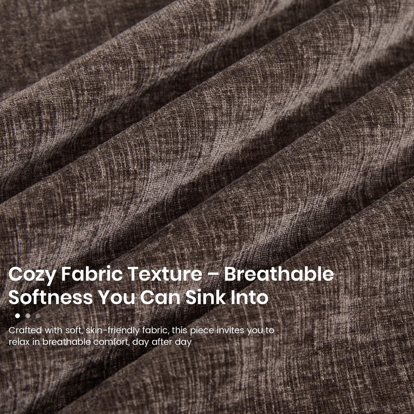 Keydo Rocker Recliner with Cup Holder, Manual Rocking Reclining Chairs for Living Room, Morden Home Theater Lounge Seating, Soft Padded Seat for Comfort (Fabric,Brown)