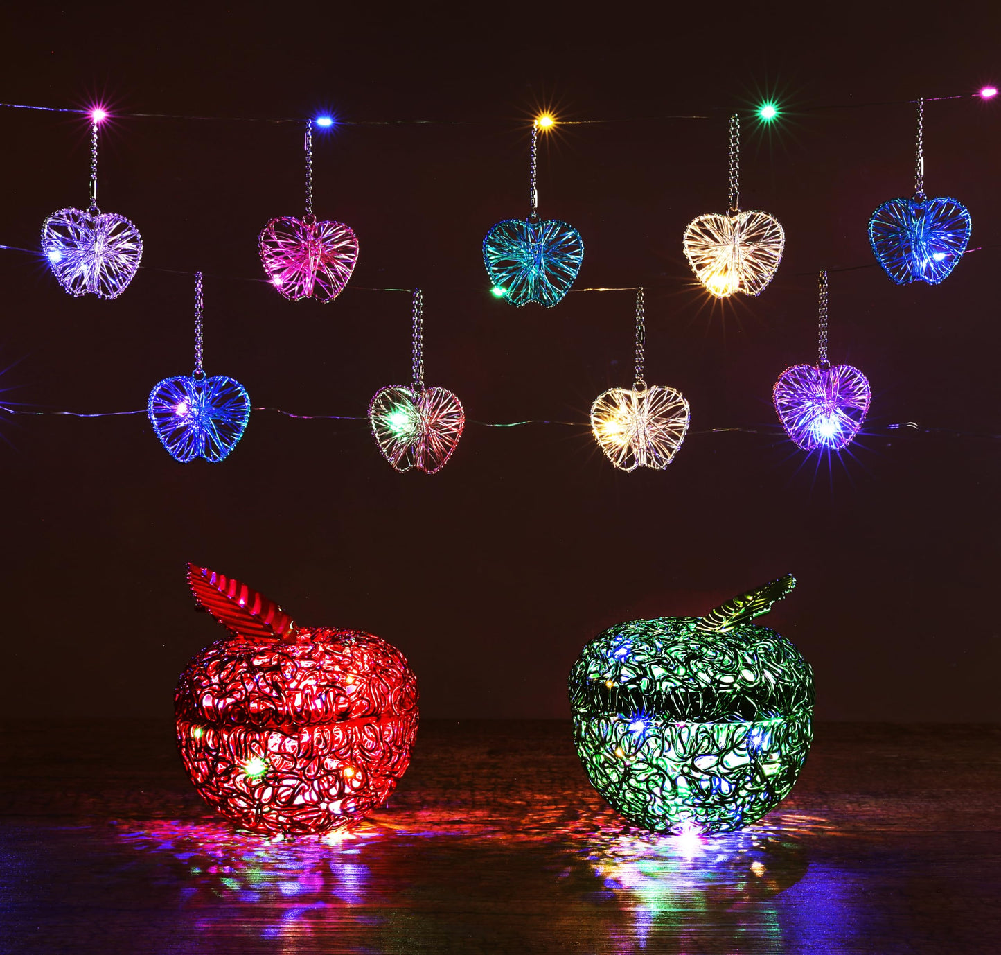 Artisan Handwoven Metal Rattan Apple Basket,Farmhouse Boho Table Centerpiece,Outdoor Kitchen Decor,Christmas Wedding Gift,Jewelry Organizer,Candy Jar,Patio Party Accent,Teacher Appreciation Keepsake