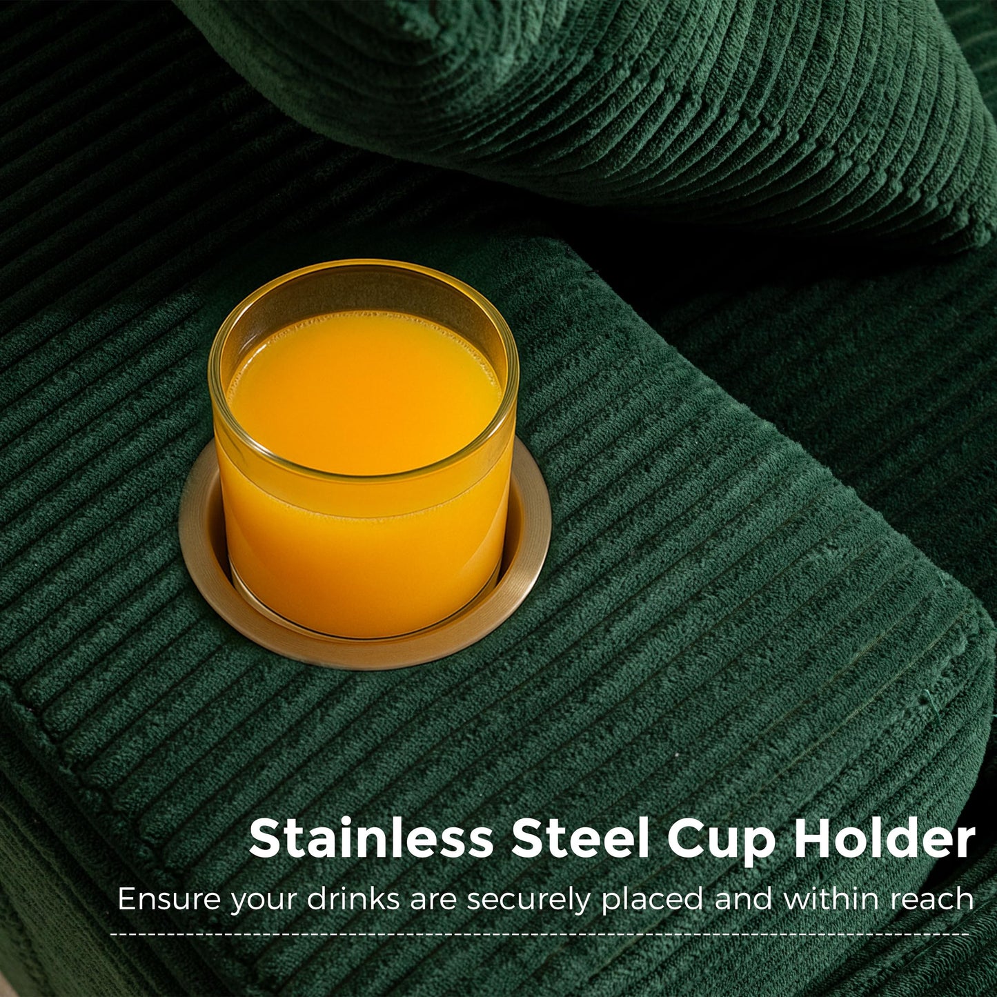 MAXYOYO Oversized Chaise Lounge Sofa, Upholstered Lounge Chair with 3 Pillows Indoor, Tufted Boneless Sofa Couch with Ottoman, Deep Seat Sleeper Chair for Living Room, Bedroom, No Assembly, Green