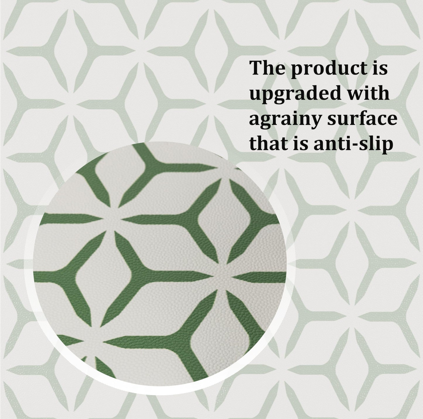 Dureidos Peel and Stick Floor Tile 12"x12", 10Pcs Waterproof Flooring Self-Adhesive Peel and Stick Tile for Bathroom, Kitchen, Geometric Green Pattern(10 sq.ft.)