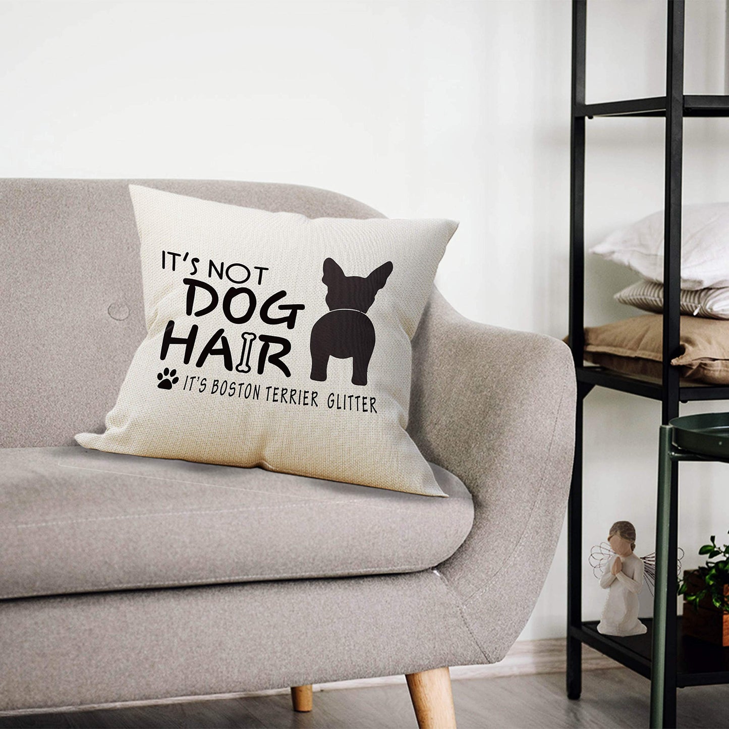 Mancheng-zi Boston Terrier Pillow Covers 18x18,Boston Terrier Gifts for Women,Boston Terrier Gifts,Boston Terrier Decor,Dog Mom Gifts,Dog Lovers Gifts