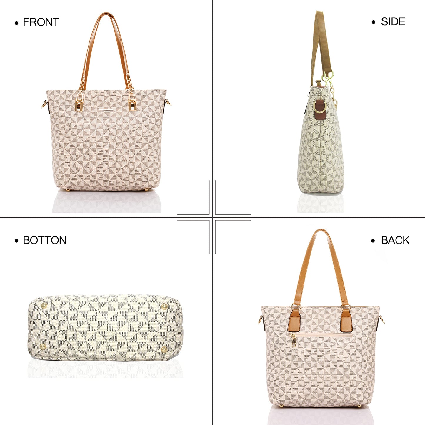 2E-youth Designer Purses And Handbags For Women Satchel Shoulder Bag Tote Bag For Work Clutch Purses (2-beige)