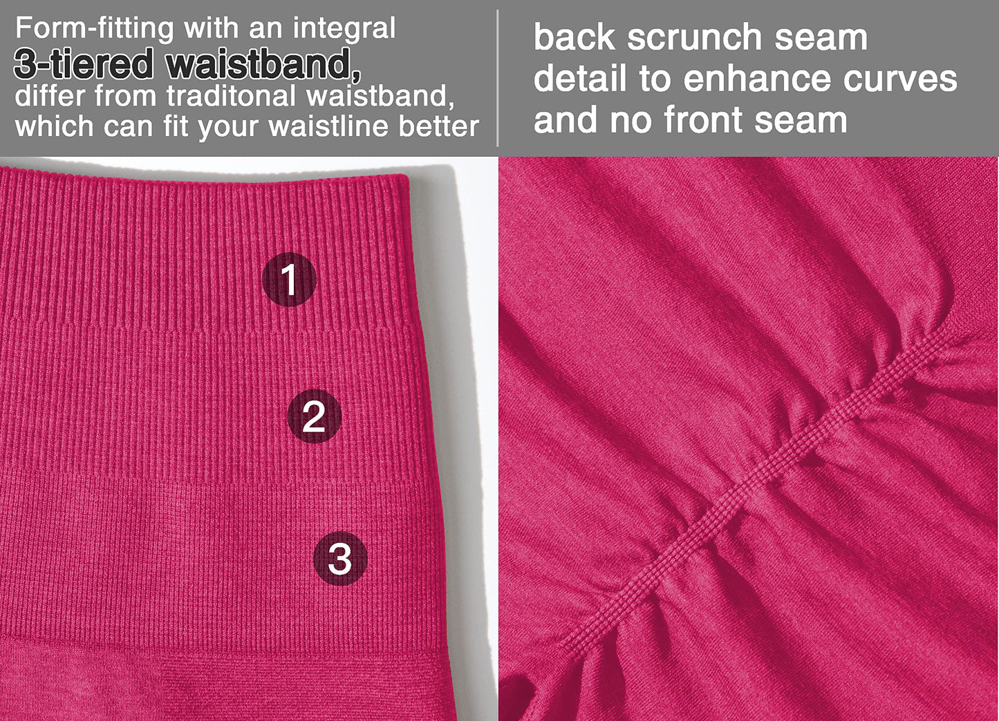 YEOREO Women Intensify Athletic Shorts Seamless Scrunch Workout Shorts High Waisted Active Gym Yoga Shorts Pink XS