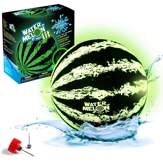 Watermelon Ball JR - Pool Toy for Underwater Games - Durable Ball for Pool Football, Basketball & Rugby - Perfect for Water Parties - Fun for Adults & Kids Alike - Fillable Pool Ball - Ages 6+