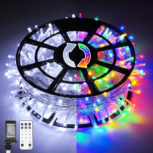 JMEXSUSS 168FT 600 LED Christmas Lights Outdoor Waterproof 8 Modes Indoor String Lights for Outside Warm White Christmas Tree Lights Plug in for Bedroom Wedding Party Holiday Classroom Decorations