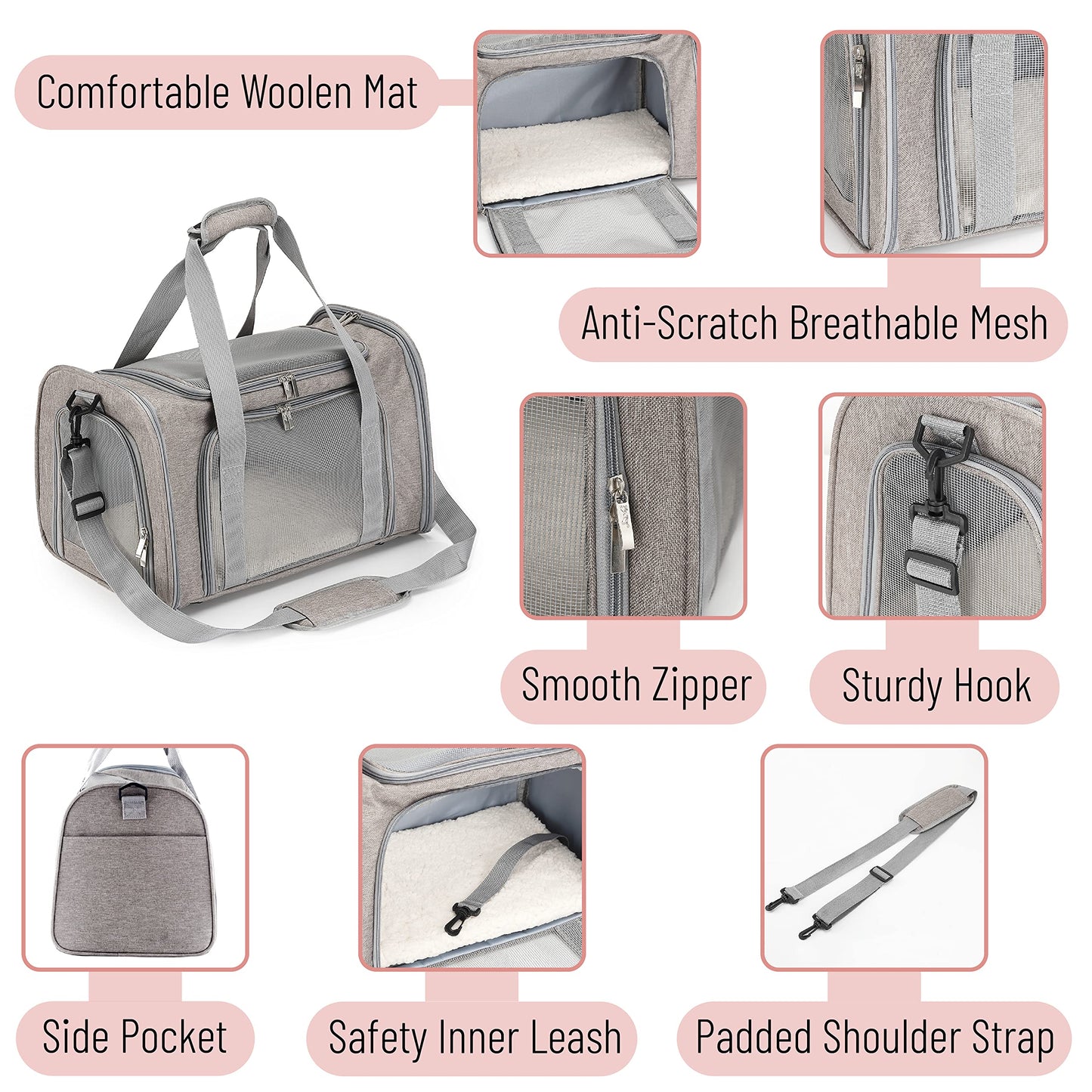 Mr. Pen- Pet Carrier, Cat Carrier, Dog Carrier, Cat Bag Carrier, Cat Travel Carrier, Soft Cat Carrier, Dog Travel Carrier, Pet Travel Carrier, Dog Soft-Sided Carriers