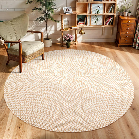 Farmville FV68 Glover Fields 4' x 6' Oval - Braided Area Rug, Home Decor, Floor Mat or Bedroom Rug - Easy Care, Ideal for High Traffic Areas in Hallway and Living Room - Made in USA