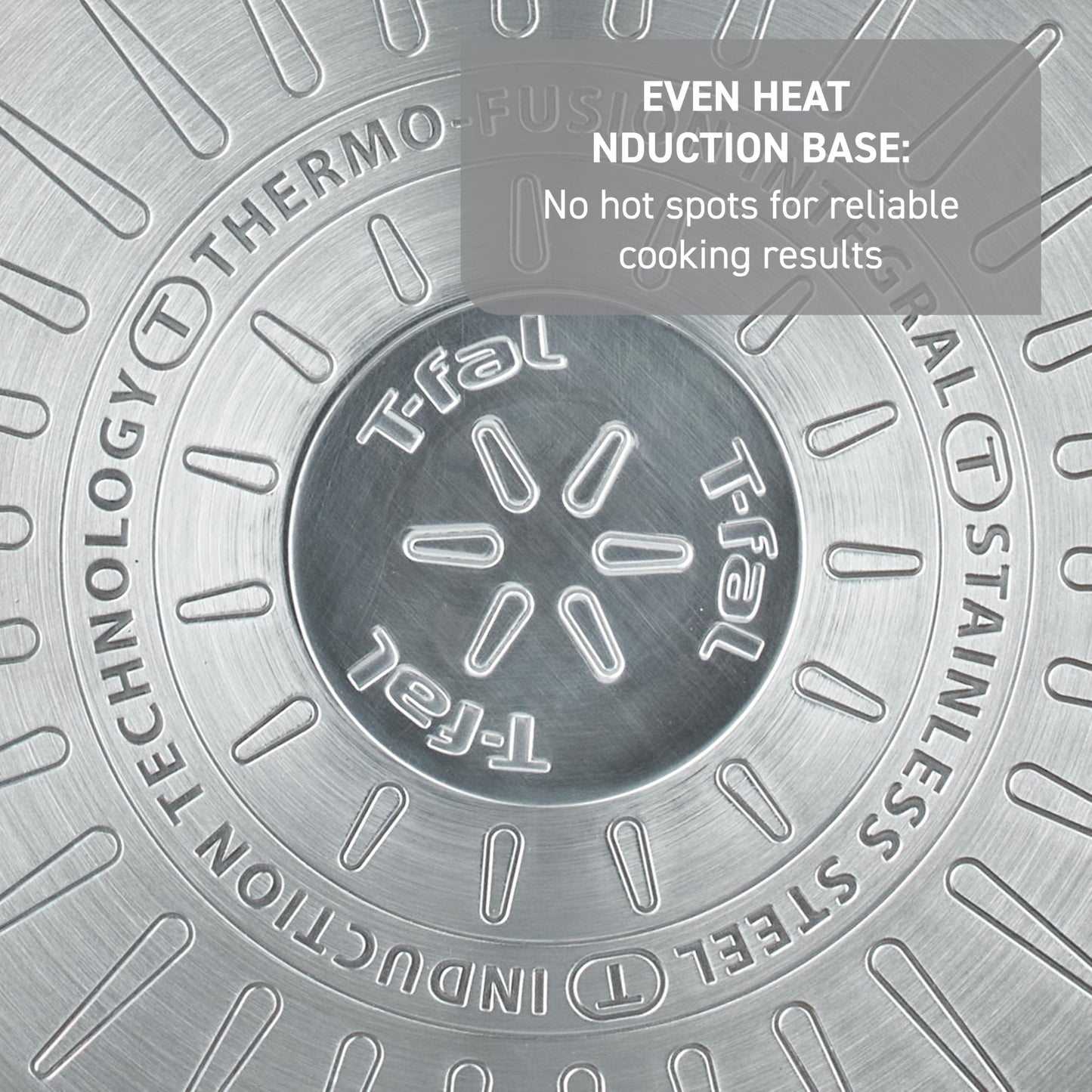 T-fal Stainless Steel Cookware Set 11 Piece, Induction, Oven Broiler Safe 500F, Kitchen Cooking Set w/Fry Pans, Saucepans, Saute Pan, Dutch Oven, Steamer, Pots and Pans, Dishwasher Safe, Silver