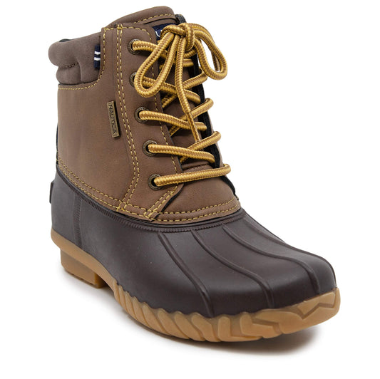 Nautica Boys Waterproof Duck Boot Winter Shoe Big Kid-Little Kid-Toddler-Channing Toddler-Brown Size-5