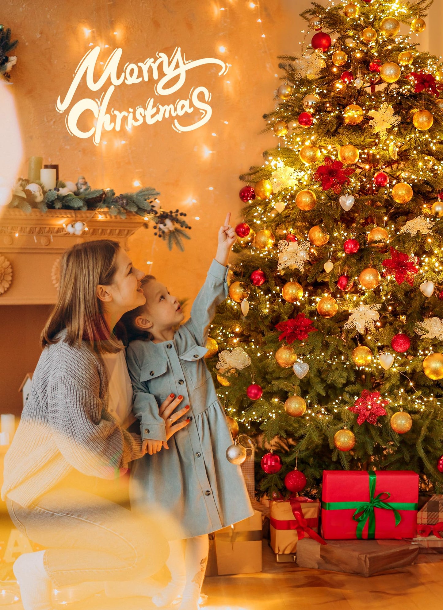 Minetom LED Firecracker Cluster Lights - 10FT 120LED Plug in Twinkle String Lights with Remote, USB Powered Silver Wire Light for Bedroom Wreath DIY Party Wedding Christmas Holiday Decoration