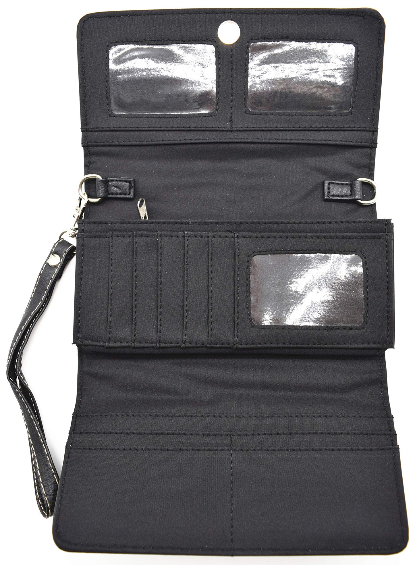 Camouflage Crown Buckle Western Style Purse Floral Shine Glow Country Handbag Women Shoulder Bag Crossbody Wallet Set (Purple)