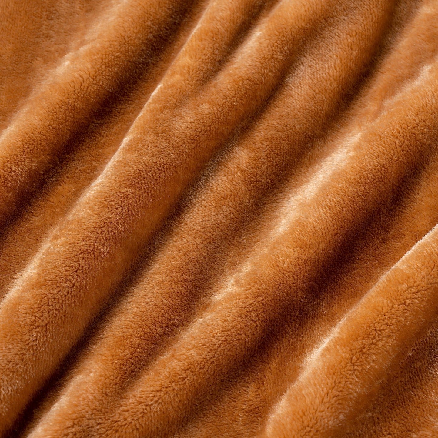 Berkshire Blanket Classic VelvetLoft® Solid Bed Blanket, Queen Size Bed Blanket, Lightweight Soft Fuzzy Plush Blanket for Bed and Couch, Butterscotch Orange, 90x90 Inches