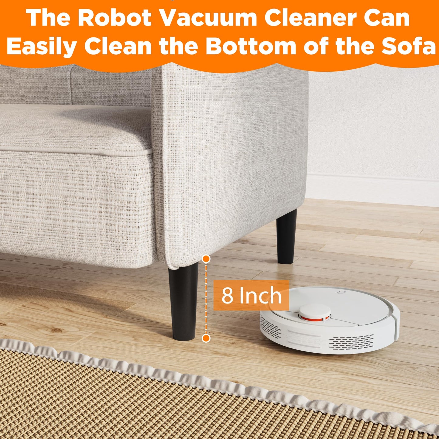 EROMMY 87.8" Futon Sofa Bed, Convertible Futon Couch with Adjustable Backrest & Armrest, Couch Bed with Solid Wood Frame for Small Spaces, Sofa Bed for Small Living Room