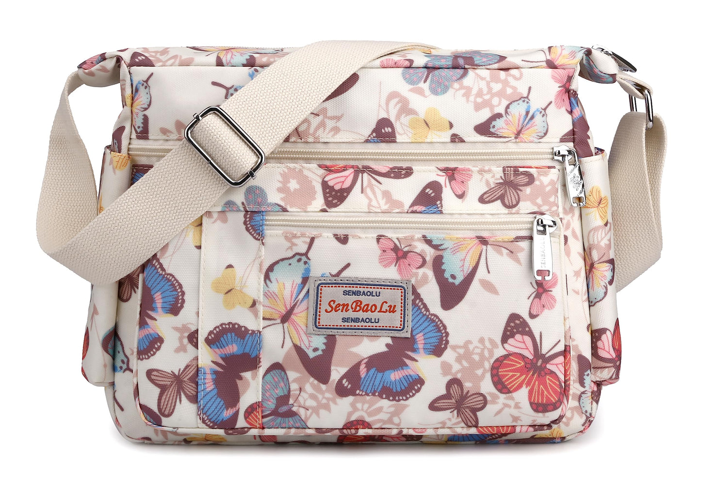 Nawoshow Women Shoulder Handbag Multiple Pockets Bag Ladies Tote Top Handle Satchel Crossbody Purse (G01-Butterfly)